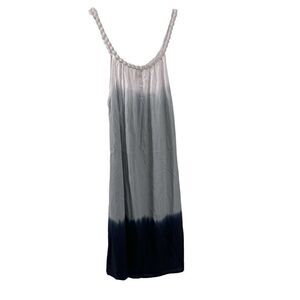 Tie Dye Ombre Dress Blue Sleeveless Mini Size S By The Sea Nautical Beach Casual